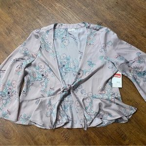 Melrose and Market - NWT Purple Floral Blouse- Medium